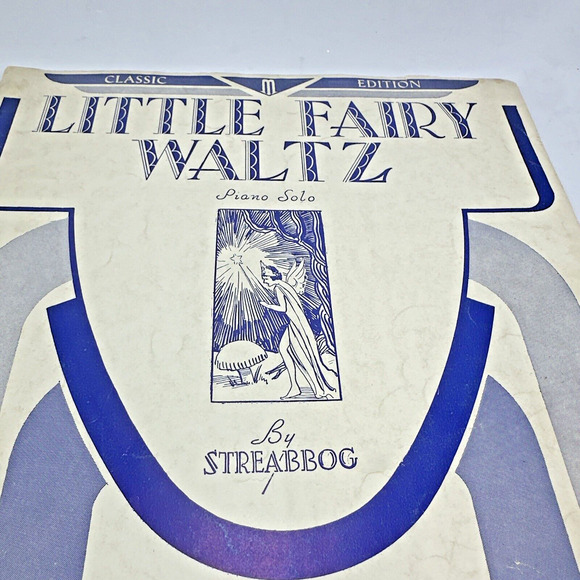 VTG 1935 Little Fairy Waltz Sheet Music Piano Solo by Streabbog Recital - Picture 2 of 7